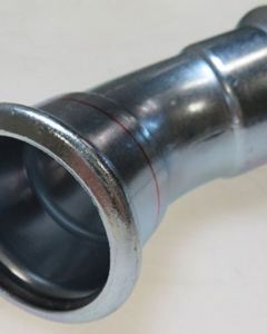 FZ Press elbow 42 mm 45° bushing/bushing galv.
